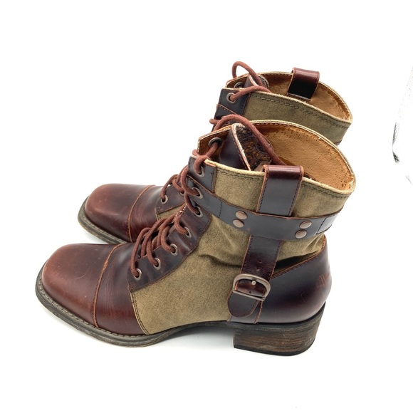 Durango World Traveler Vintage Combat Boots - Picture 7 of 15
